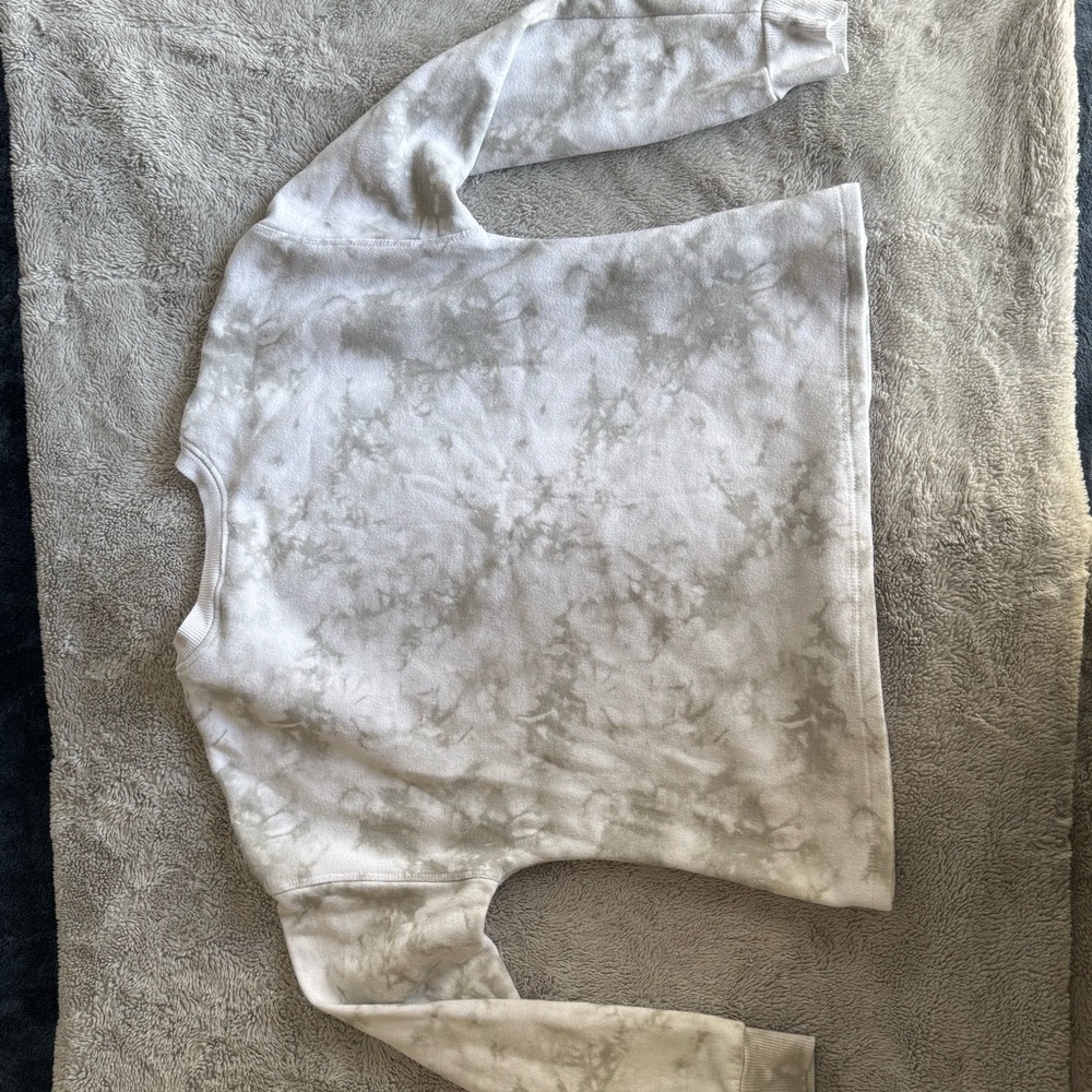 Disney Mickey Mouse White and Grey Tie-Dye Crewneck Sweatshirt Size XS - Picture 2 of 5